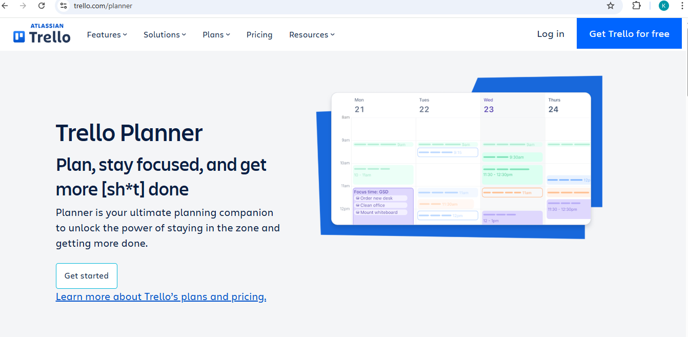 Ejemplo de tablero de Trello para organizar tareas y proyectos.